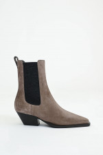 Stiefelette mit Molini-Perlen in Taupe