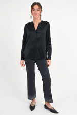 Hose FRANCOISE mit Diamond Glitter in Schwarz