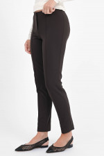 Hose ROS mit fixierter Bügelfalte in Chocolate