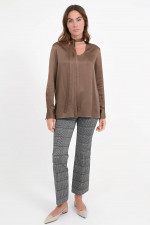 Hahnentritt-Hose FRANCOISE in Schwarz/Creme