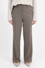 Hose AMELIE mit geradem Bein in Taupe meliert