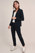 Einreihiger Jersey Blazer in Schwarz