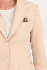 Einreihiger Jersey Blazer in Beige