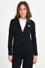 Einreihiger Jersey-Blazer in Schwarz