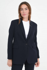 Blazer aus Baumwoll-Mix in Navy