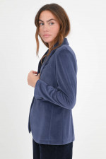 Taillierter Blazer aus Samt in Sapphire