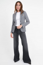 Woll-Blazer mit Struktur in Grey Melange