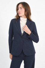 Nadelstreif Blazer in Blue Navy