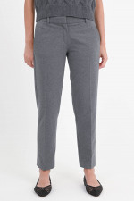 Schmale Hose aus Baumwoll-Mix in Light Gray