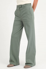 Wide-Leg Hose in Salbeigrün