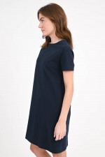  Kurzarm Jersey-Kleid in Navy