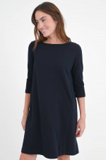 Jersey-Kleid mit 3/4 Arm in Navy