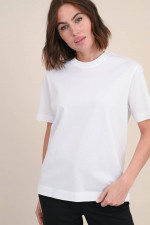T-Shirt aus Baumwoll-Piqué in Weiß