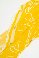 Tuch mit Food-Print in Mango Yellow