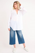 Oversize Bluse in Weiß