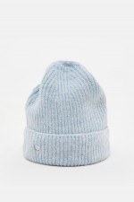 Strickmütze in Hellblau meliert