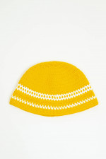 Gehäkelter Bucket Hat in Mango Yellow