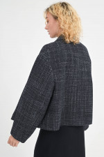 Trenchjacke in Schwarz/Weiß