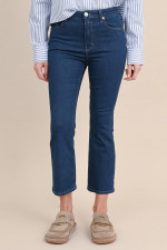 Slim Fit Jeans mit Kick in Dunkelblau