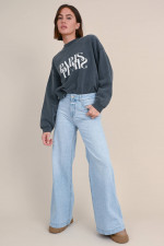Flared Jeans GLOW UP in Hellblau