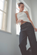 Gestreifte Jeans STOVER-X in Dark Blue