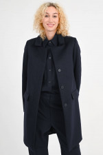 Woll-Cashmere-Mix Mantel in Navy
