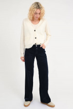 Strickweste mit V-Ausschnitt in Ivory