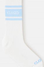 Socken aus Baumwoll-Mix in Natur/Hellblau