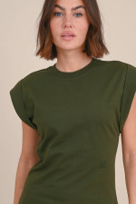 T-Shirt aus Bio-Baumwolle in Oliv