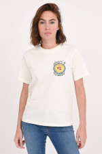 T-Shirt mit Print aus Bio-Baumwolle in Ivory