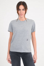 Basic T-Shirt in Light Grey Melange