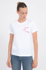 T-Shirt BETTER STAY CLOSED in Weiß