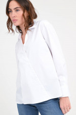 Asymmetrische Bluse in Weiß