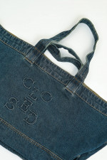XXL-Denim Tote in Washed Blue