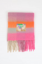 Schal mit WÖRTHERSEE LOVE Patch in Pink/Orange
