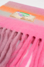 Schal mit WÖRTHERSEE LOVE Patch in Pink/Orange
