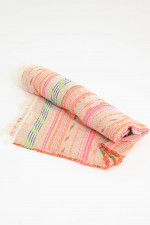 Strandtuch TOWEL 3 G in Neonorange/Beige gemustert