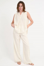 Ärmelose Weste/Bluse IRIS in Creme/Gold