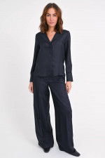 Bluse aus Seide in Nachtblau