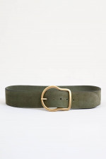 Gürtel aus Veloursleder in Soft Green