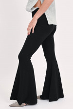 Strickhose mit Lurex in Schwarz