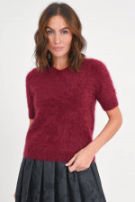 Kuscheliger Cashmerepullover in Bordeaux