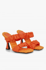 Sandale mit Absatz in Orange