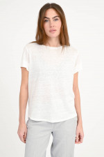 T-Shirt aus Hanf in Camellia White