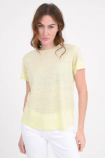 T-Shirt aus Hanf in Light Lemon