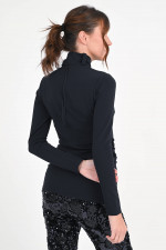 Schluppen-Bluse in Navy