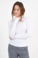 Turtleneck mit transparenter Optik in White