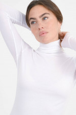Turtleneck mit transparenter Optik in White