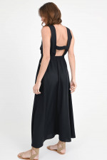 Maxi-Kleid KARL mit Rückenausschnitt in Schwarz