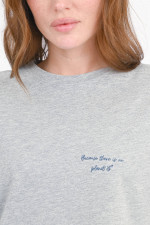 T-Shirt NAMUR mit NO PLANET B Stickerei in Grau